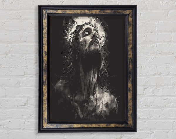 Jesus Christ Illustration Framed Print