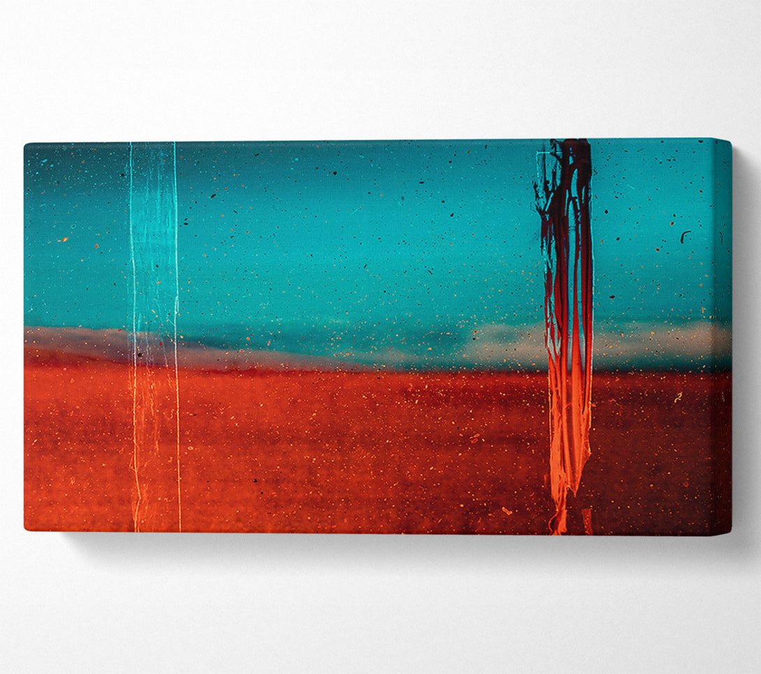  A Canvas Print of Red Through Turquoise Canvas Art