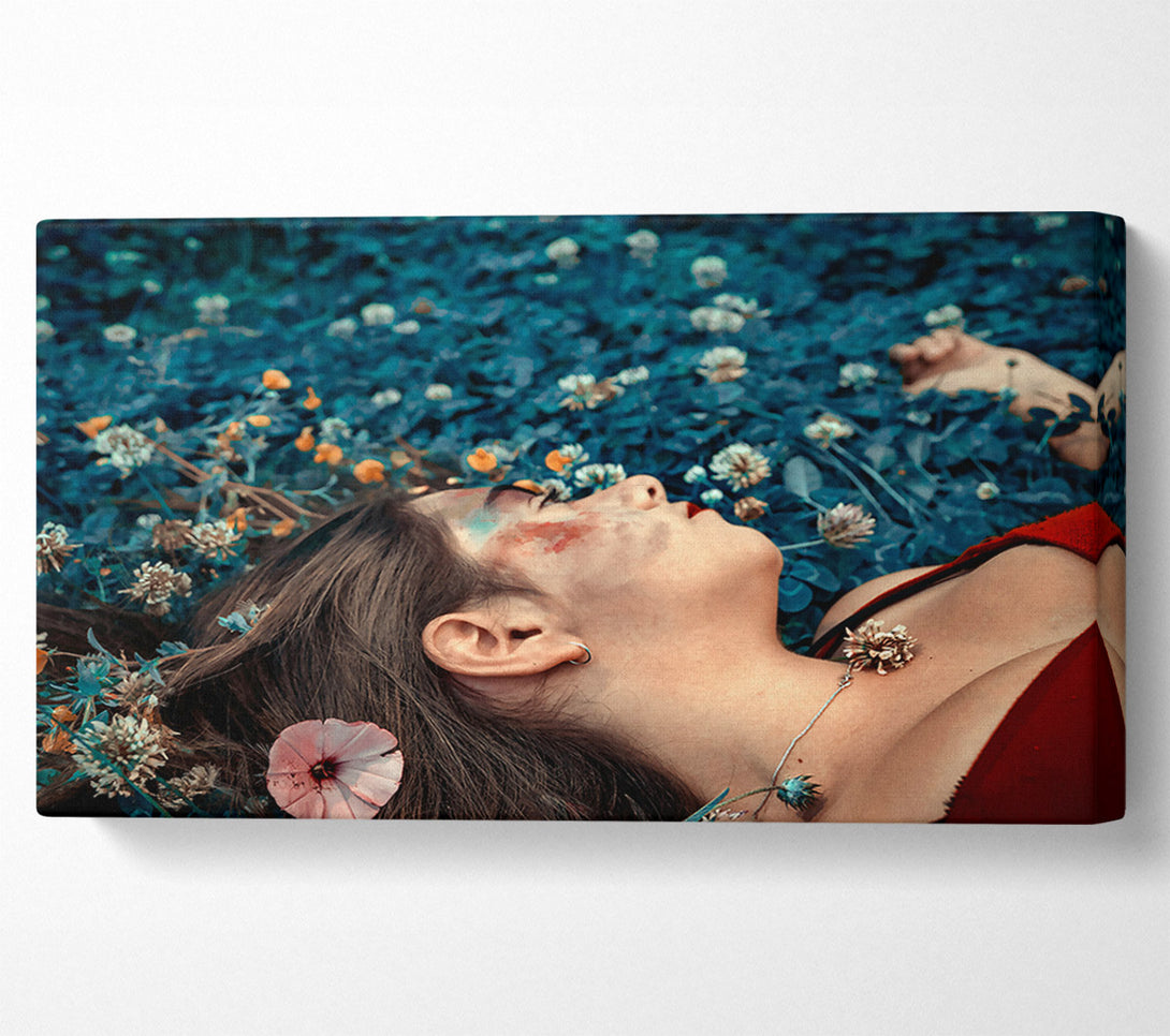  A Canvas Print of Azure Flower Dream Canvas Wall Art