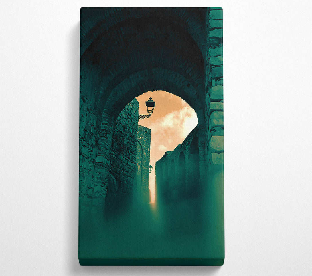  A Canvas Print of Emerald Alleyway Light Canvas Print