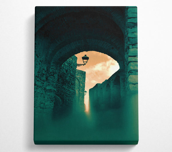  A Canvas Print of Emerald Alleyway Light Canvas Print