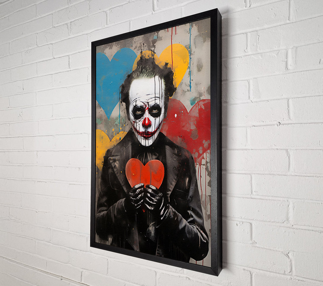 A Canvas Print of Joker Heart Graffiti Canvas Wall Art
