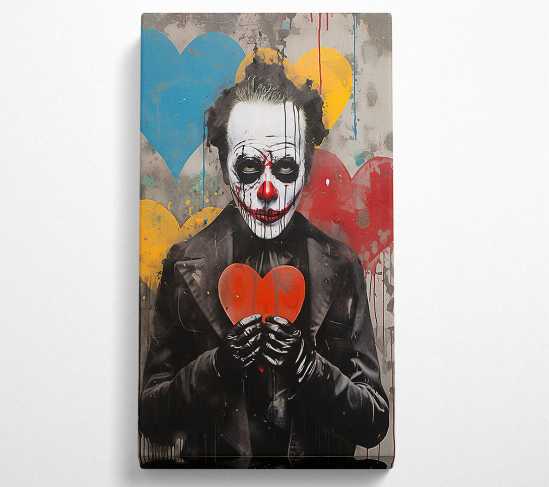  A Canvas Print of Joker Heart Graffiti Canvas Wall Art