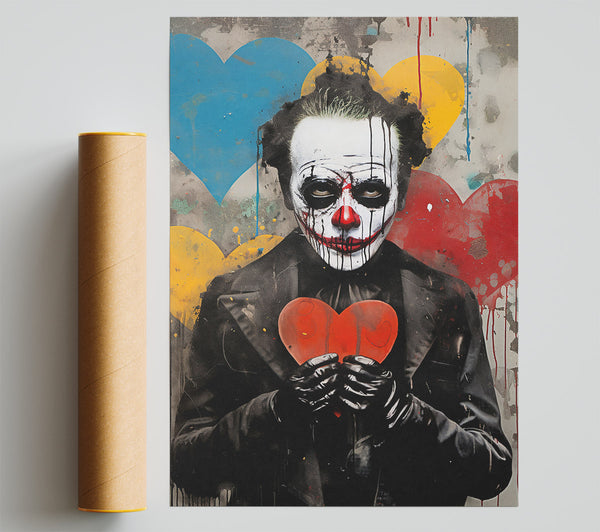 Joker Heart Graffiti Giclee Print