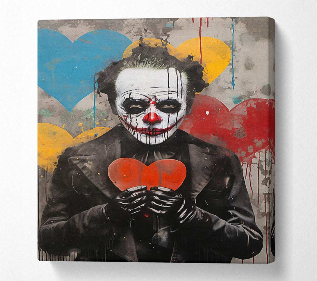  A Canvas Print of Joker Heart Graffiti Canvas Wall Art