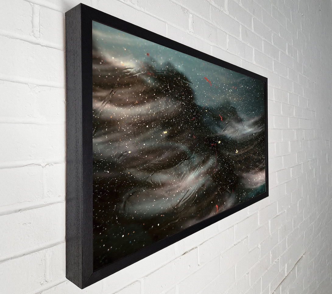  A Canvas Print of Black Galaxy Reflections Canvas Print