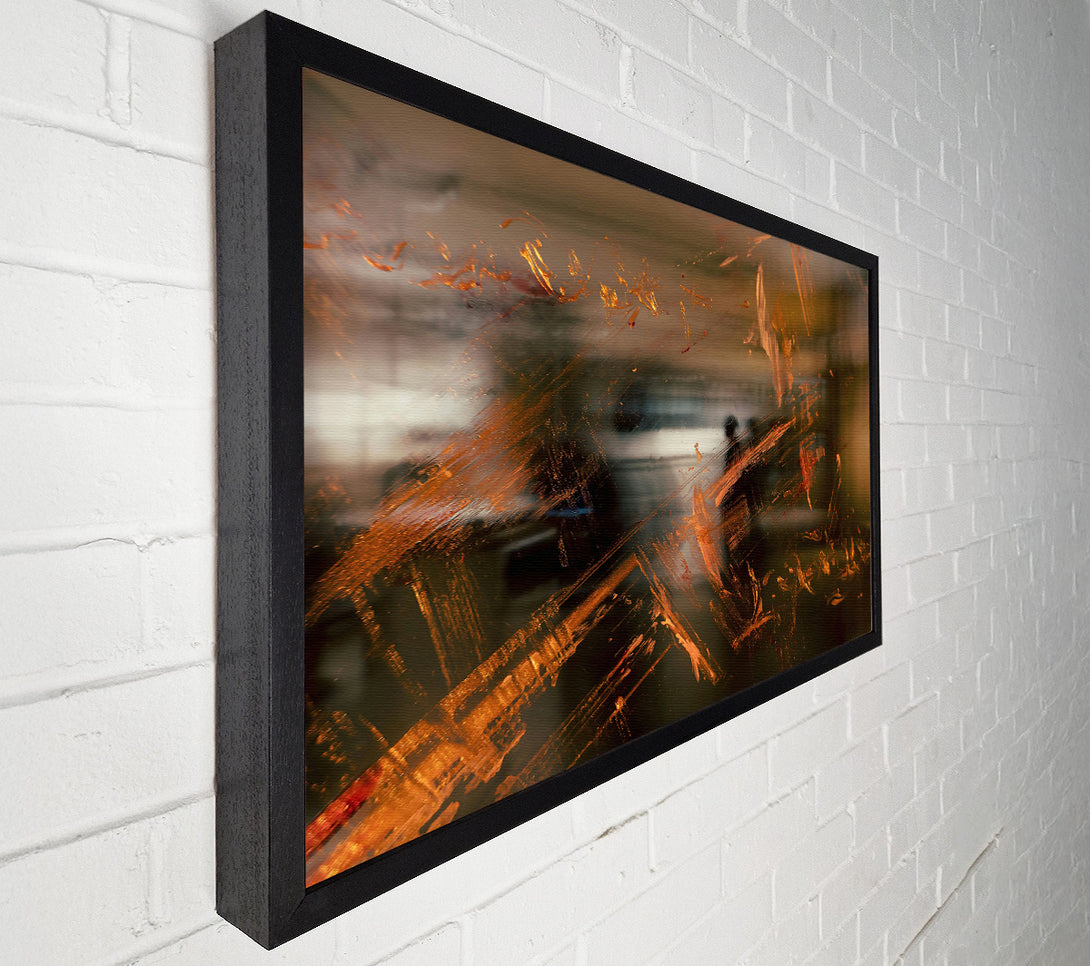  A Canvas Print of Golden Reflections Through Glass Canvas Print