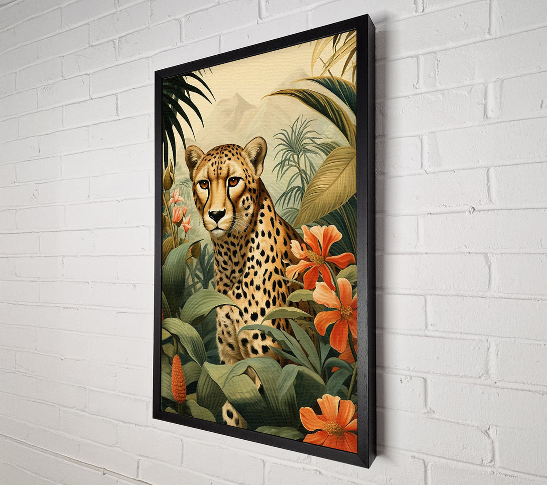  A Canvas Print of Jungle Leopard Mountains Canvas Art