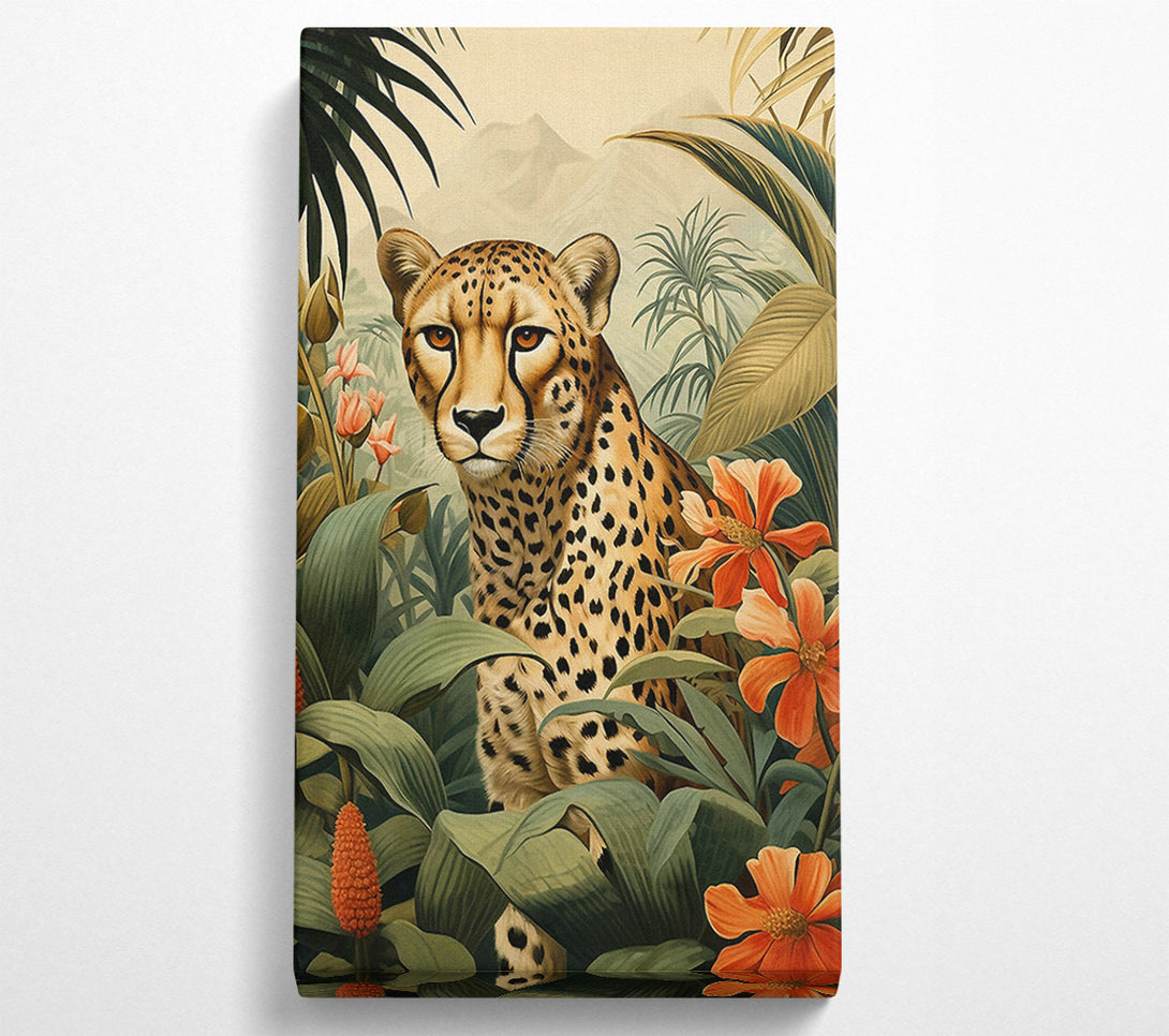  A Canvas Print of Jungle Leopard Mountains Canvas Art