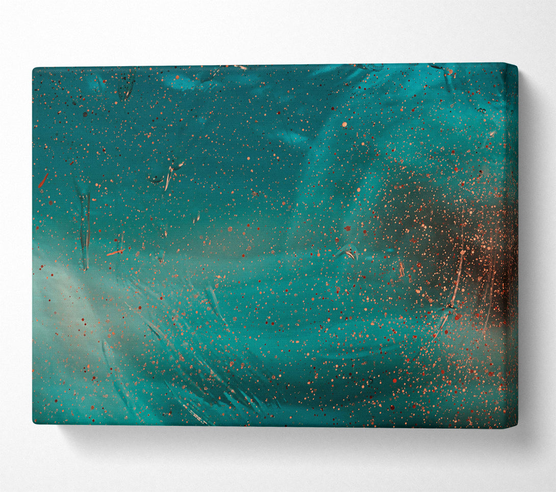  A Canvas Print of Teal Cosmic Dust Canvas Art