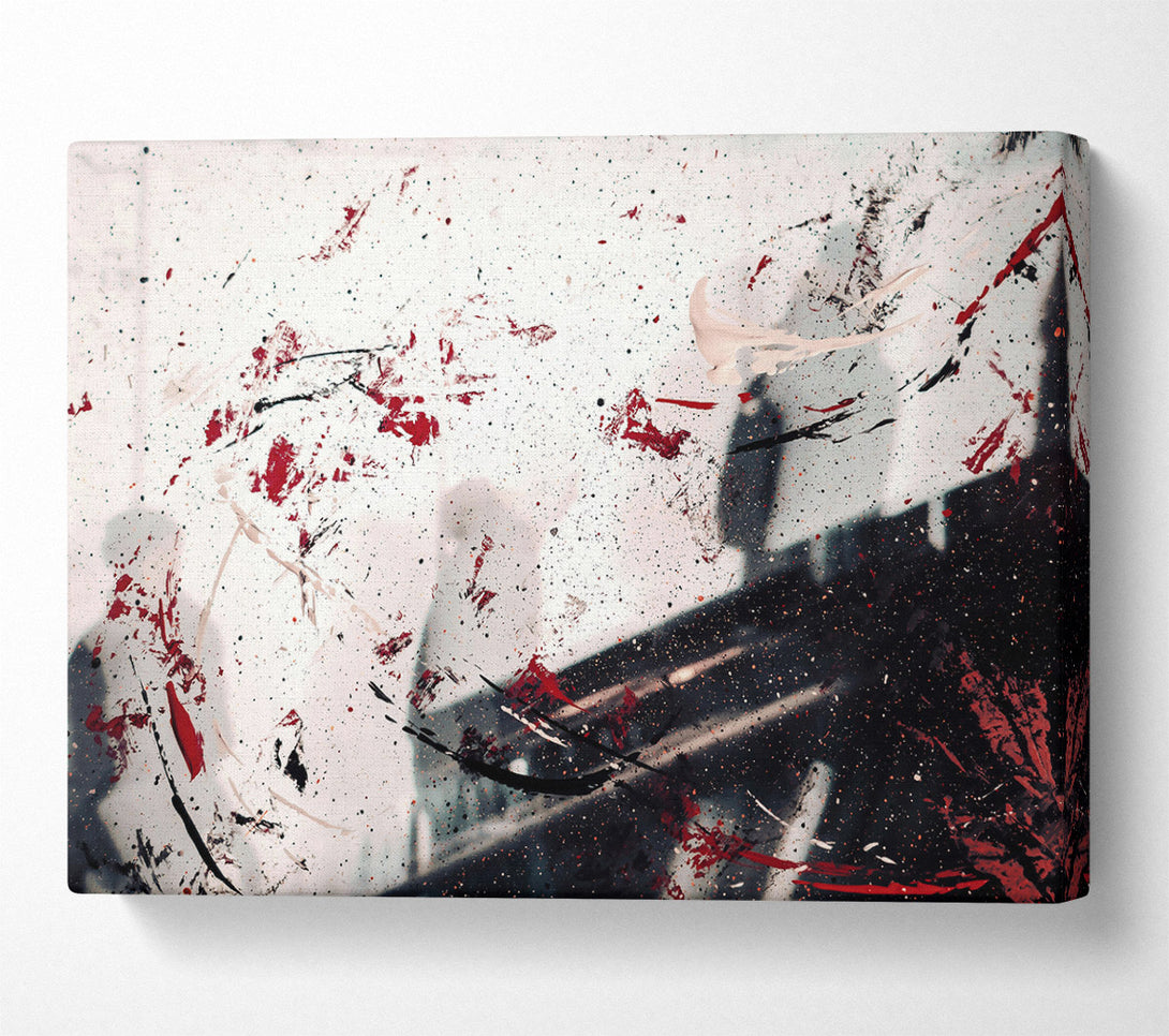  A Canvas Print of Crimson Through Glass Canvas Print