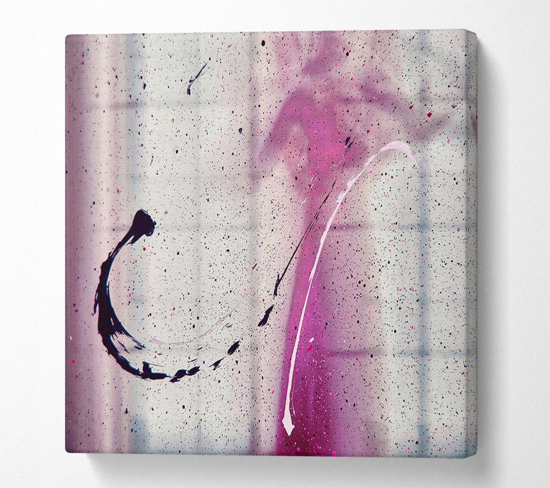  A Canvas Print of Pink Spatter Symphony Canvas Print