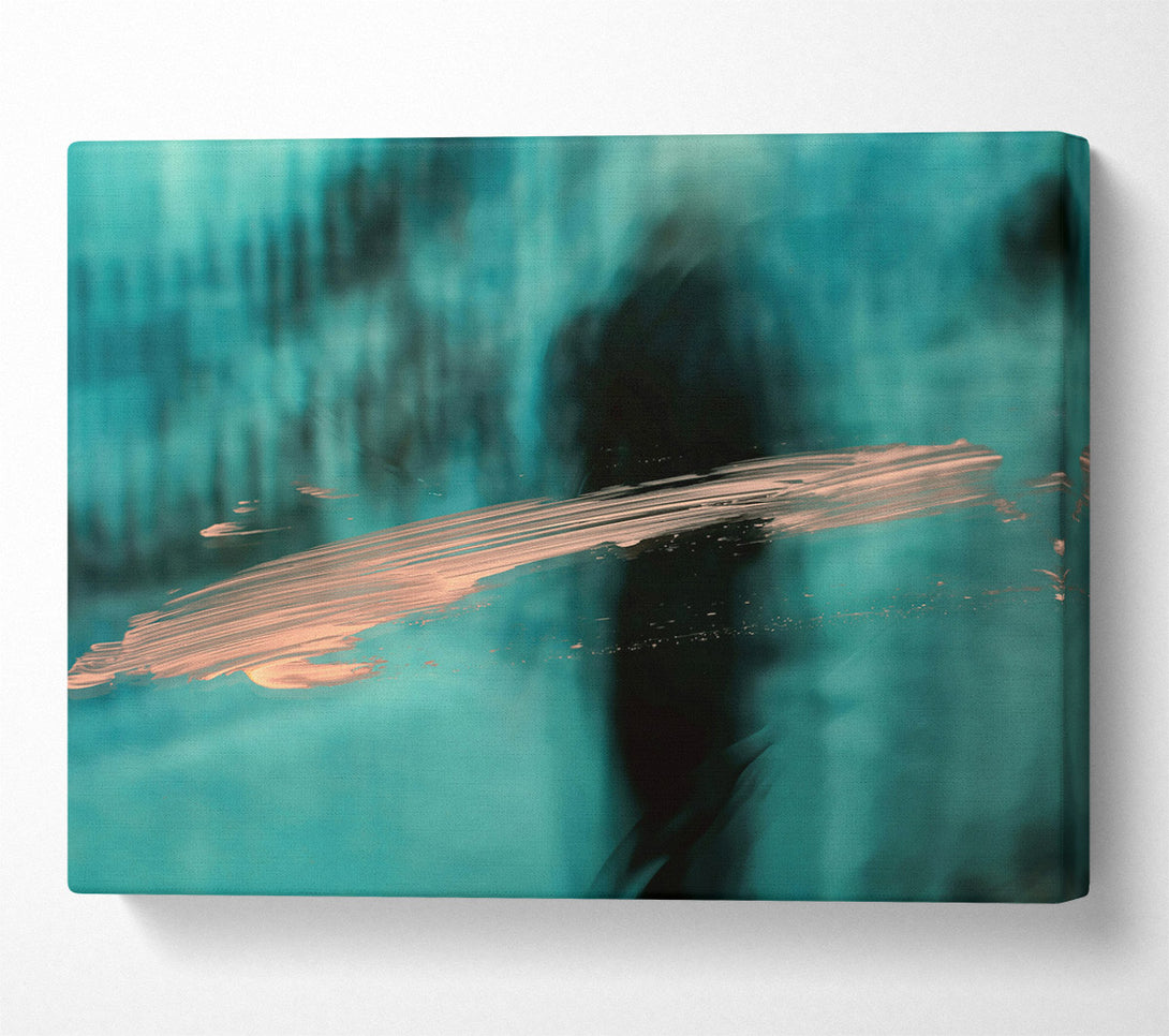  A Canvas Print of Teal And Peach Horizon Canvas Wall Art
