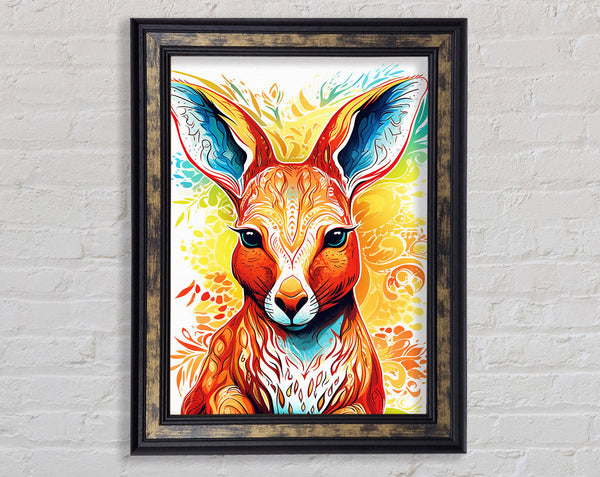Kangaroo Art Framed Print