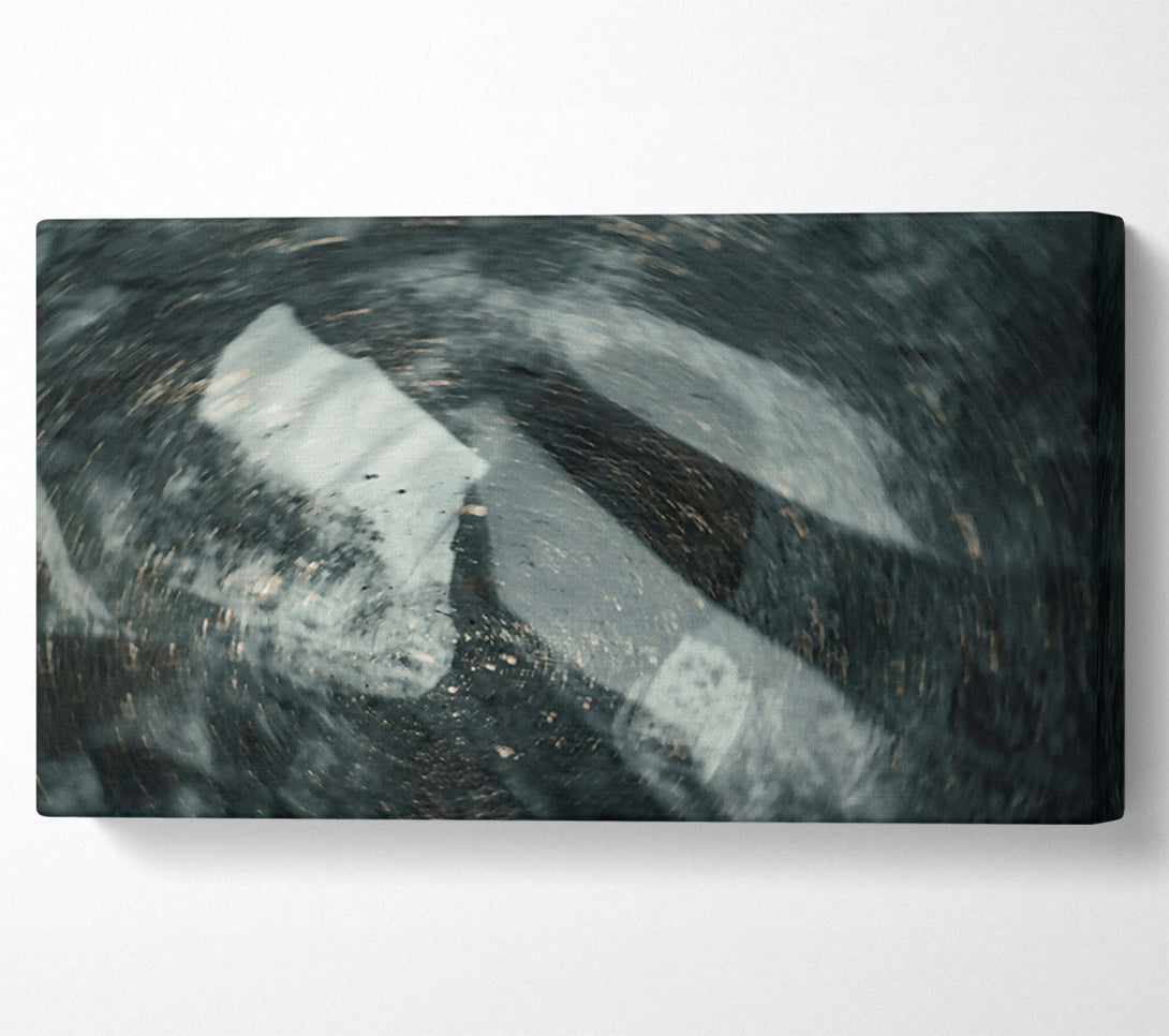  A Canvas Print of Silver Swirling Shades Canvas Art