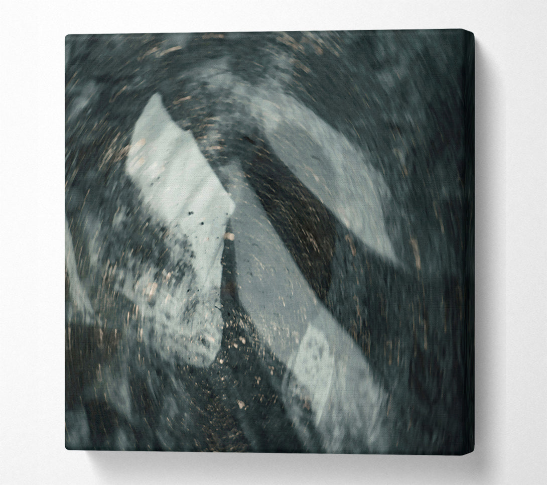  A Canvas Print of Silver Swirling Shades Canvas Art