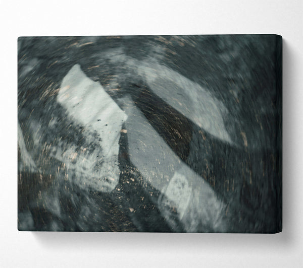  A Canvas Print of Silver Swirling Shades Canvas Art