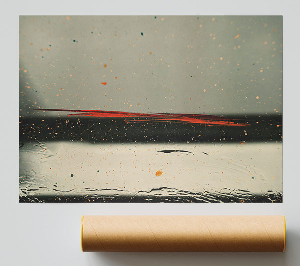 Red Line Through The Dust Poster