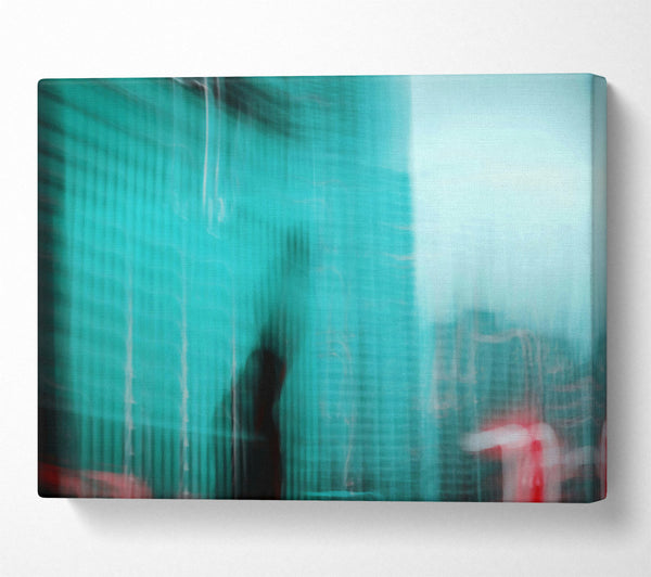  A Canvas Print of Aqua City Lights Canvas Print