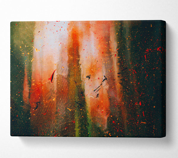  A Canvas Print of Orange Cosmic Spattering Canvas Print