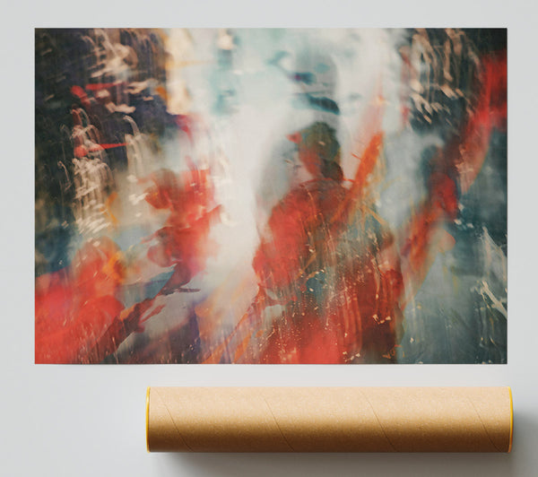 Crimson Blurred Vision Print