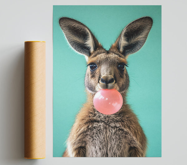 Kangaroo Bubblegum Giclee Print