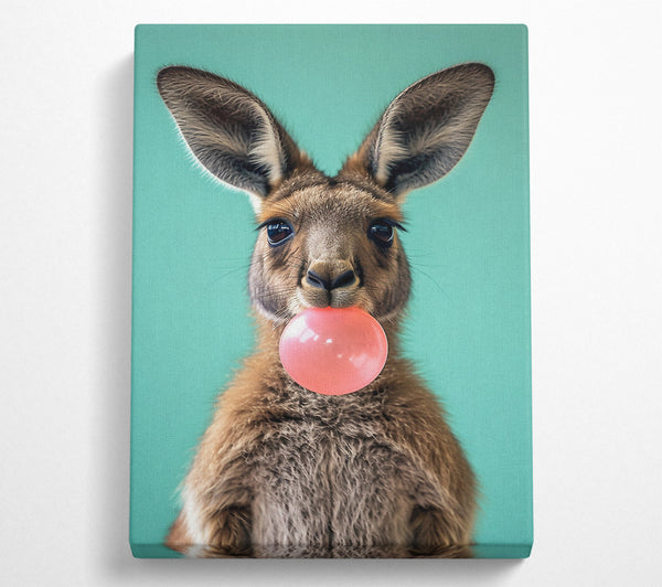  A Canvas Print of Kangaroo Bubblegum Canvas Print