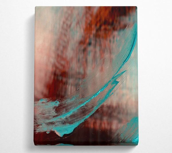  A Canvas Print of Turquoise Brushstroke Dream Canvas Print