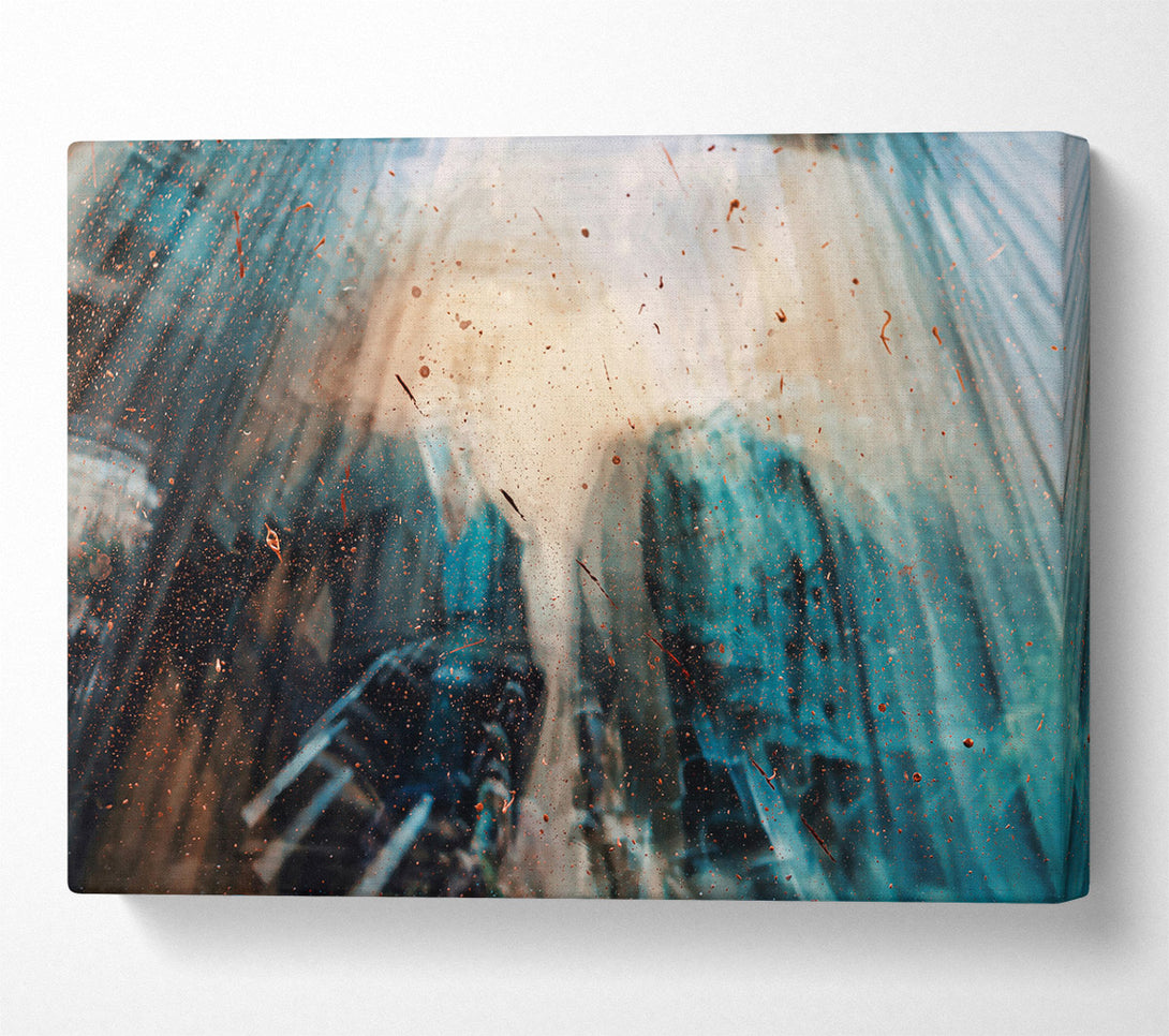  A Canvas Print of Teal Through The Glass Canvas Art