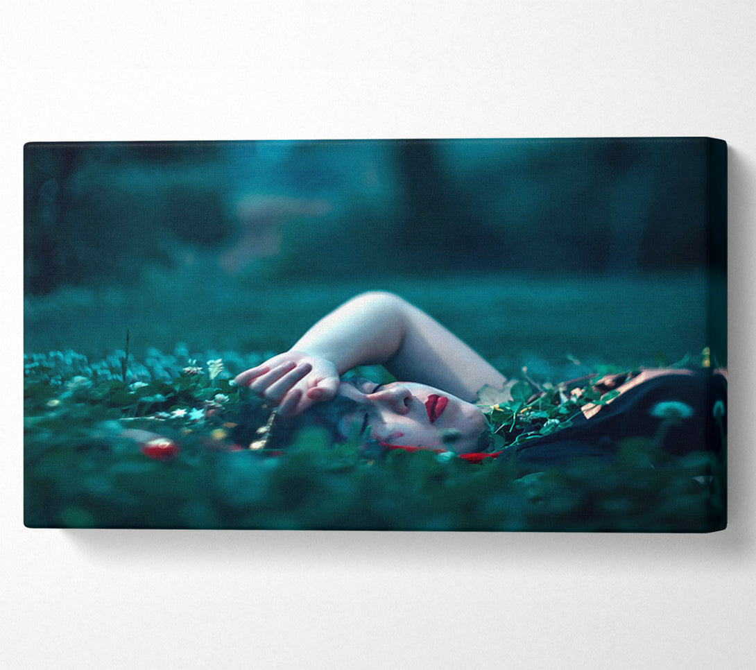  A Canvas Print of Teal Dream In Grass Canvas Print