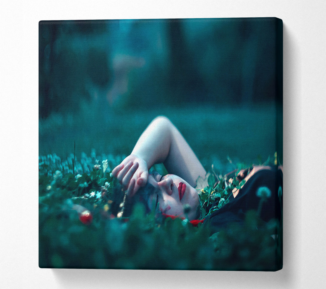  A Canvas Print of Teal Dream In Grass Canvas Print