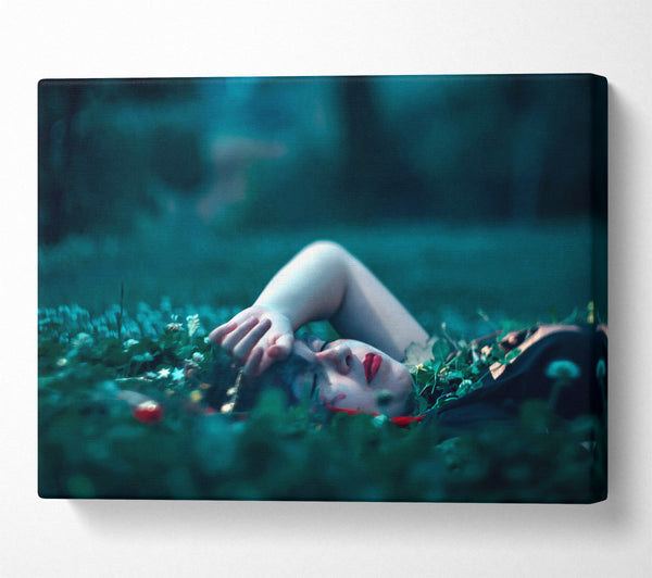  A Canvas Print of Teal Dream In Grass Canvas Print