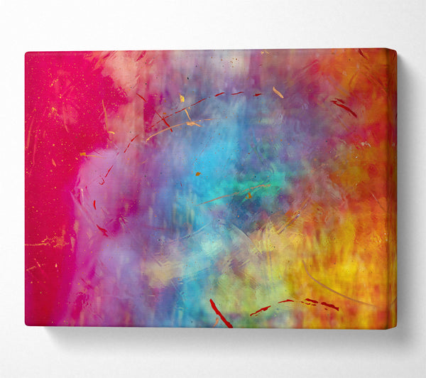  A Canvas Print of Crimson Cosmic Bloom Canvas Wall Art