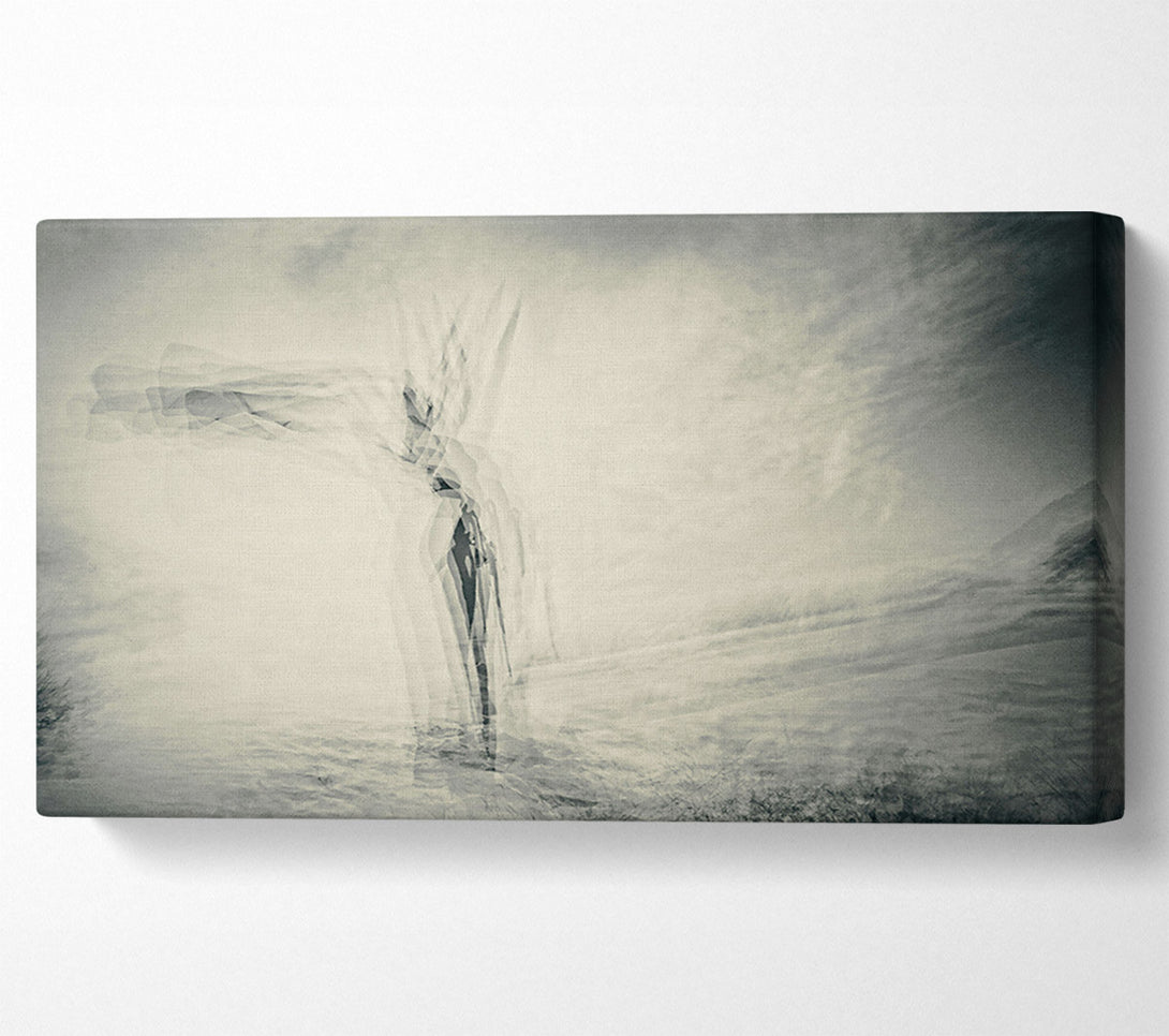  A Canvas Print of Pale Figure In Fog Canvas Wall Art