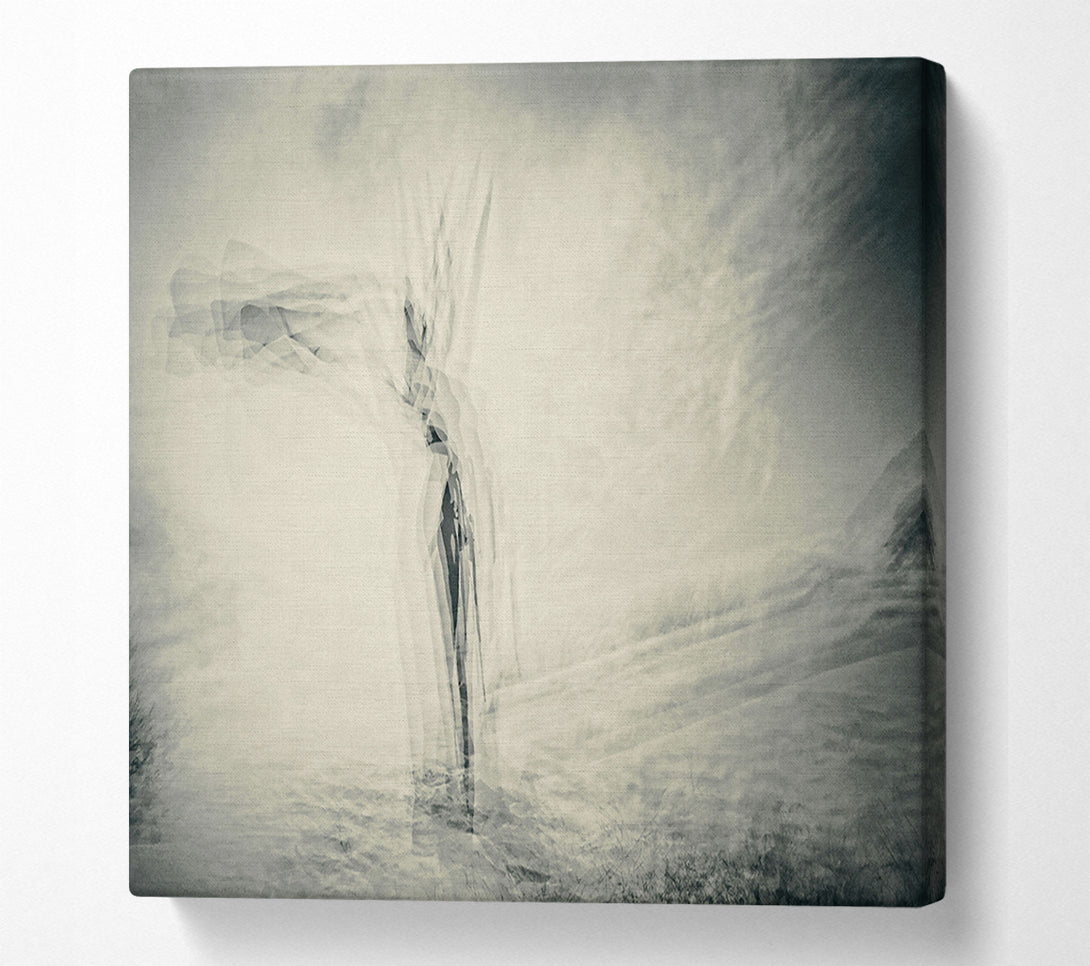  A Canvas Print of Pale Figure In Fog Canvas Wall Art