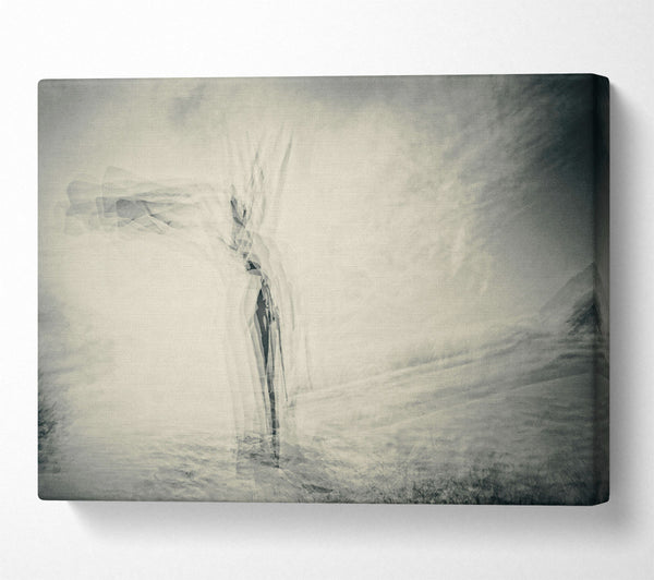  A Canvas Print of Pale Figure In Fog Canvas Wall Art