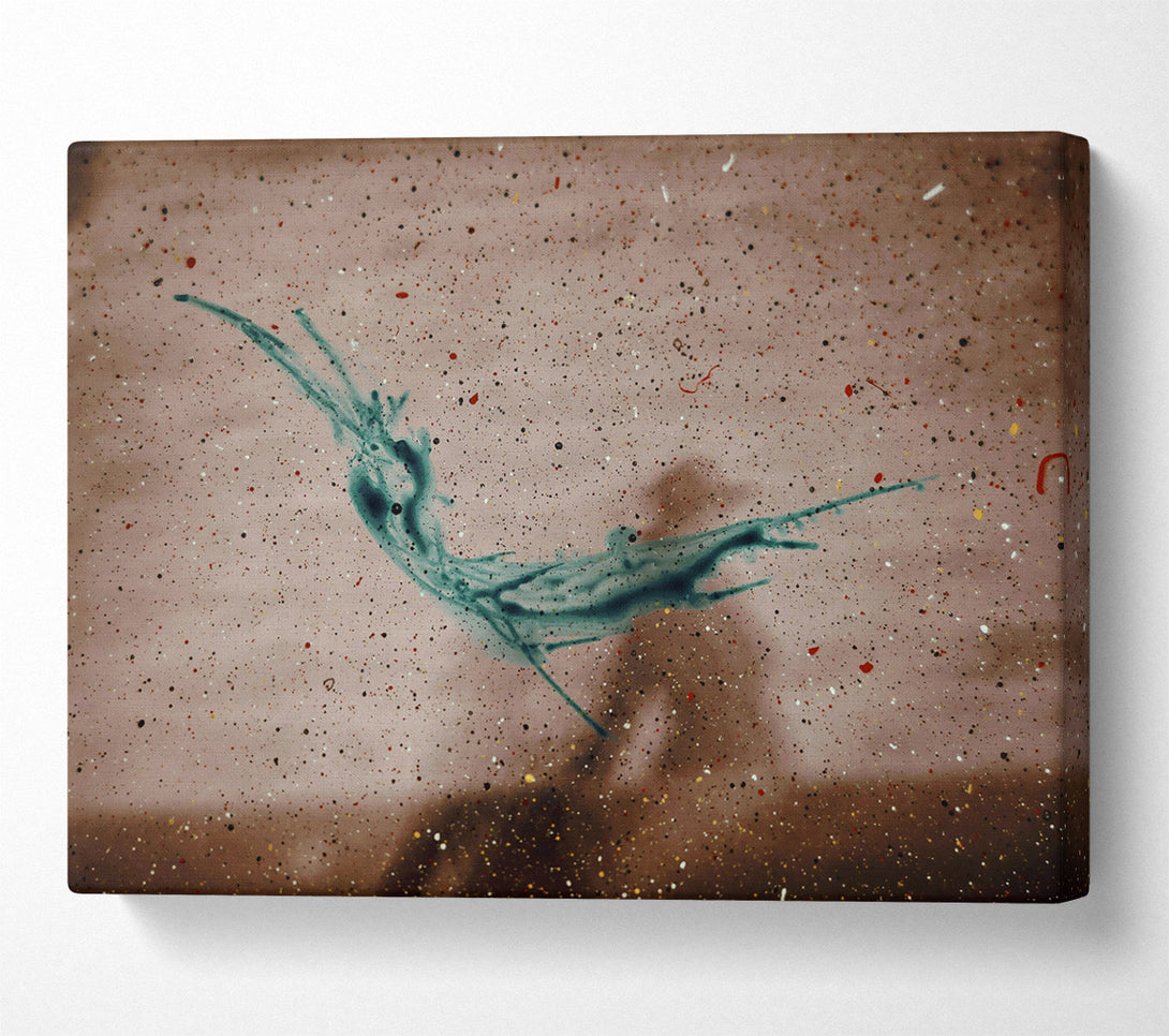  A Canvas Print of Teal Cosmic Dance Canvas Wall Art