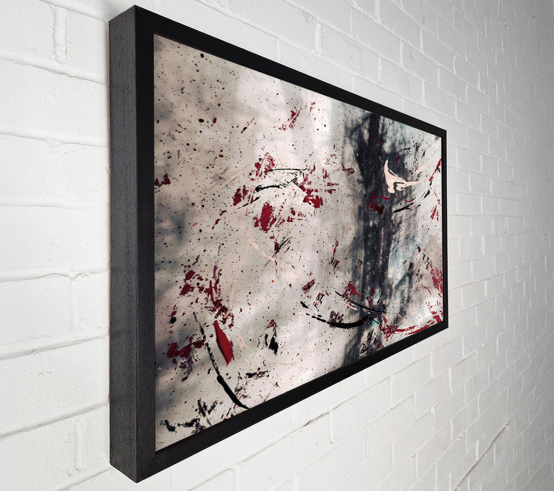  A Canvas Print of Crimson And Gray Swirls Canvas Art