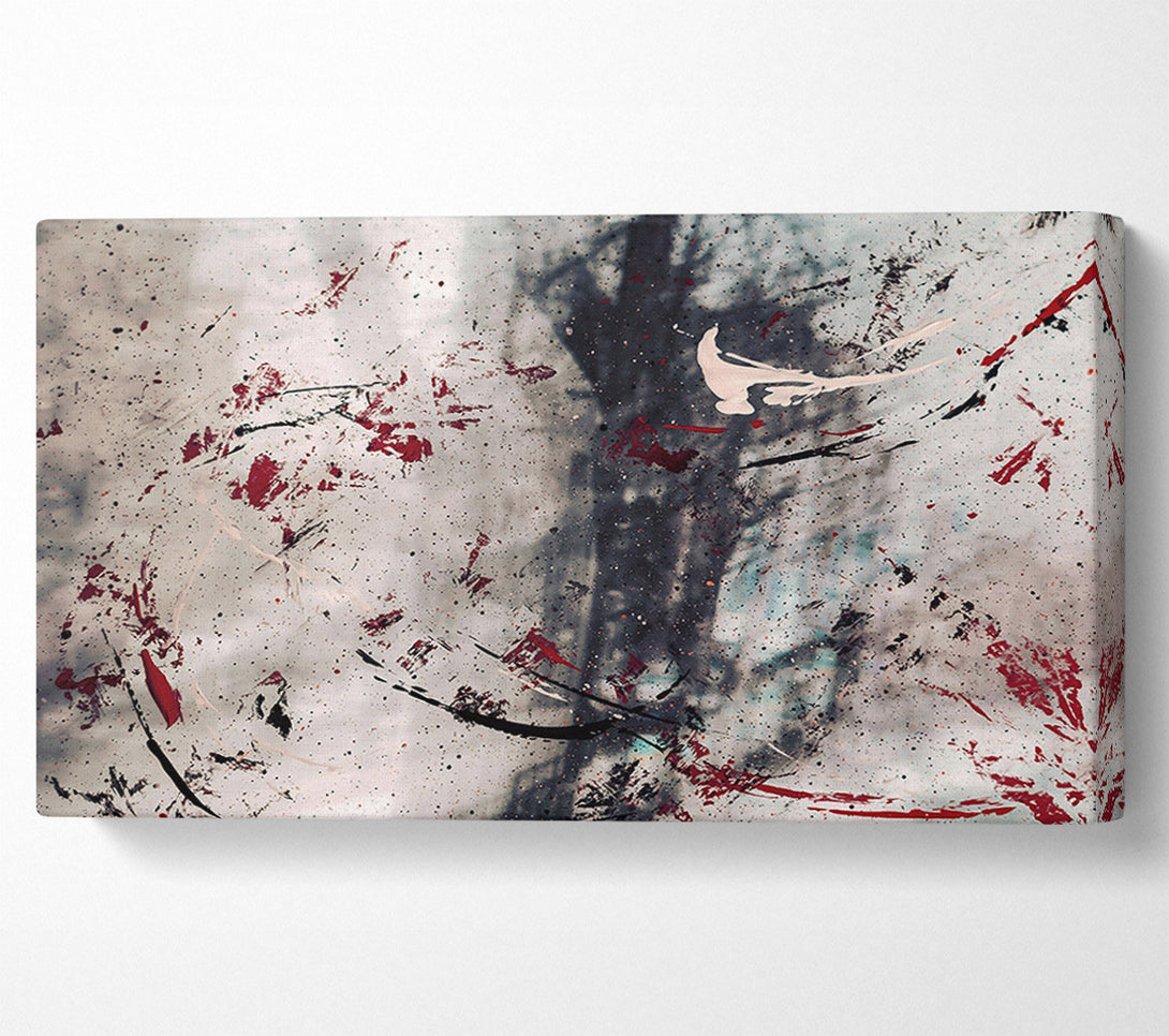  A Canvas Print of Crimson And Gray Swirls Canvas Art