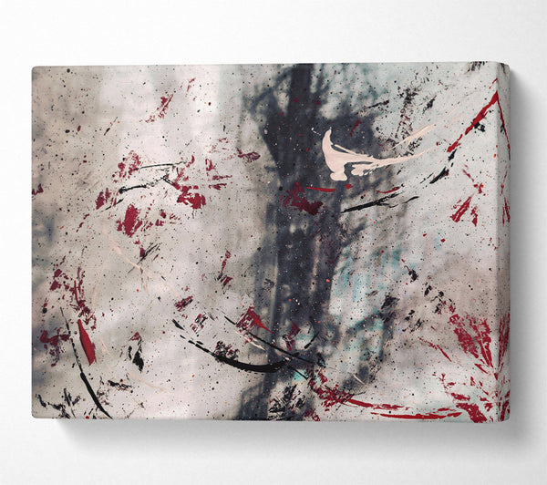 A Canvas Print of Crimson And Gray Swirls Canvas Art