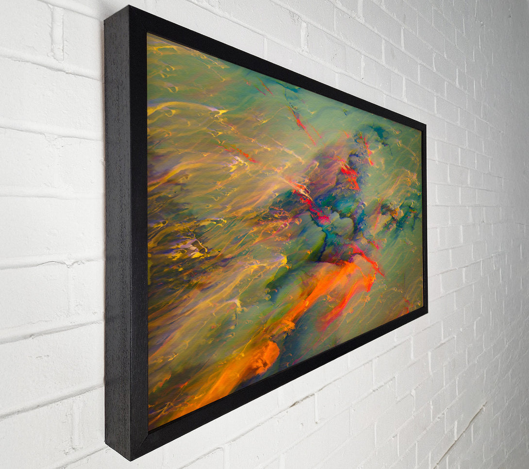  A Canvas Print of Green And Orange Flow Canvas Art