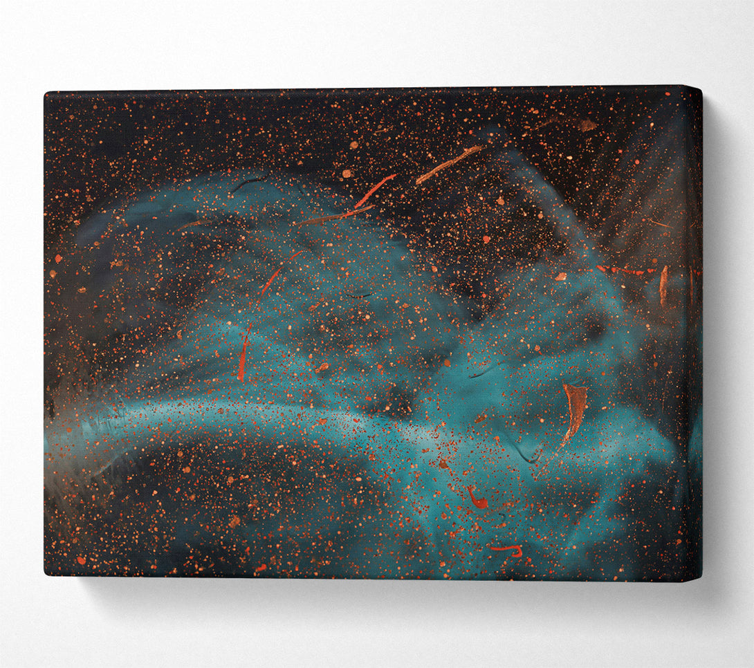  A Canvas Print of Teal Cosmic Dust Canvas Art