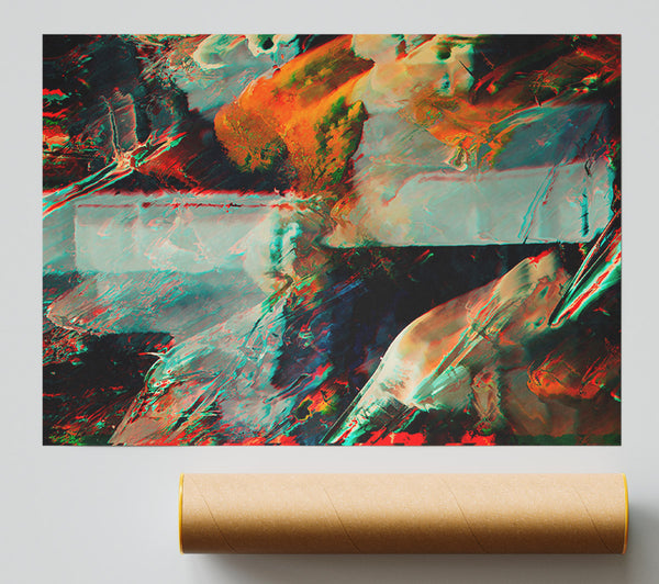 Aqua Digital Dreamscape Print