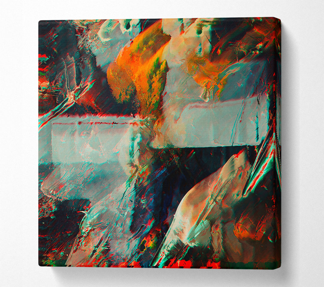  A Canvas Print of Aqua Digital Dreamscape Canvas Print