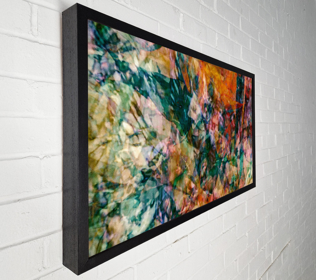  A Canvas Print of Emerald Overlapping Layers Canvas Wall Art