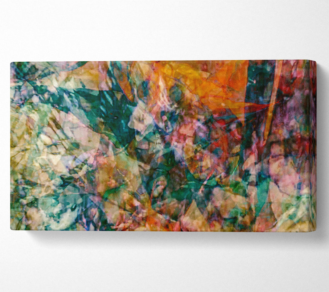  A Canvas Print of Emerald Overlapping Layers Canvas Wall Art