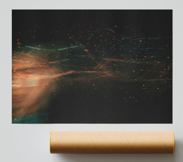 Orange Dust Clouds Giclee Print