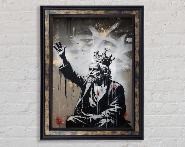 King Graffiti Framed Print