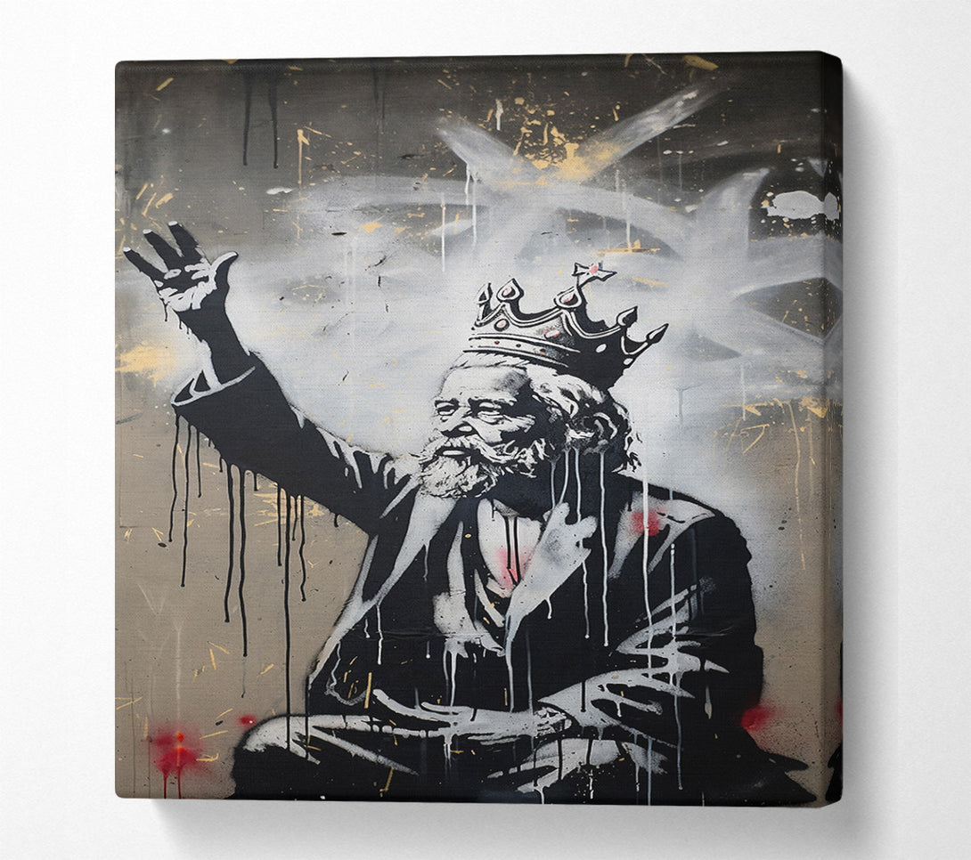  A Canvas Print of King Graffiti Canvas Print