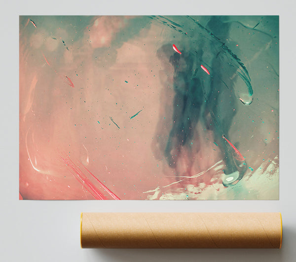 Crimson Through Teal Giclee Print